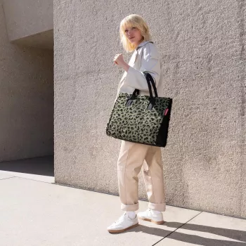 Sac shopping Reisenthel Daily Shopper Teddy Leo olive