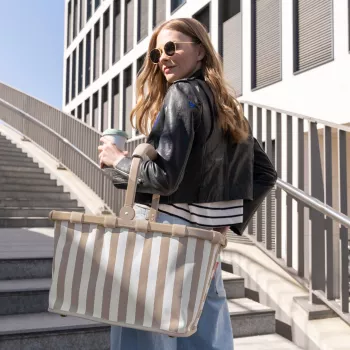 Panier de courses Reisenthel Carrybag Summerstripes Coffee 22L
