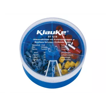 Assortiment d'embouts de fils isolés KLAUKE 4-16 mm², 275 pièces, DIN 46228 partie 4