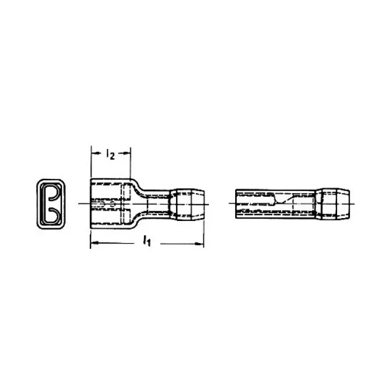 Klauke cosse plate