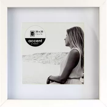 NIELSEN DESIGN Nielsen Aura blanc 20x20 cadre photo en bois avec passe-partout 1115001