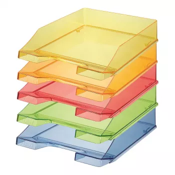 HAN bac à courrier jaune transparent A4
