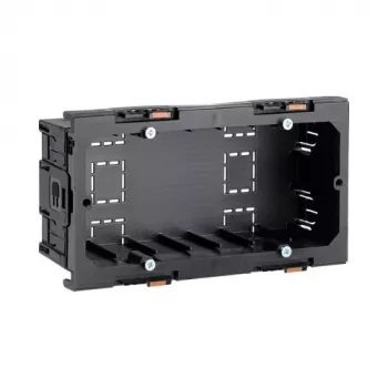 Hager G2860 Boîtier d'encastrement 2 postes pour goulotte BR, noir