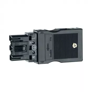 Prise d'entrée 3 pôles Hager G4703 (Wago) pour conducteurs 1,5-2,5 mm², noir