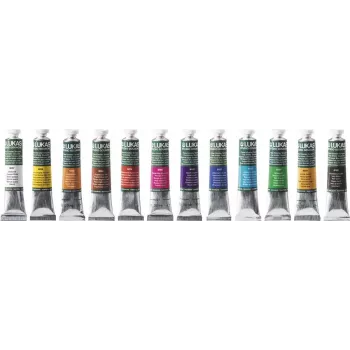 Peinture tempera LUKAS couleurs assorties 12 x 19 ml