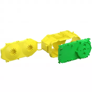 Kaiser Betonbau B1 Boîte béton encastrée électronique en 2 parties, diamètre d'ouverture d'appareil 60 mm, 8 entrées de câble M20/M25, IP30