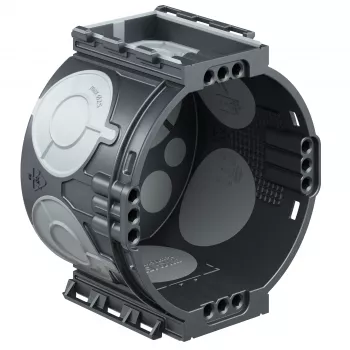 Kaiser Elektro ECON® UP1 Boîte d'appareil encastrée, étanche à l'air, 4x3 dômes à vis, diamètre 60 mm, profondeur 46 mm, plastique sans halogène, IP20