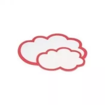 HOLTZ OFFICE SUPPORT magnetoplan Cartes de modération Cloud Large, 620 x 370 mm, blanc/rouge (111152004)