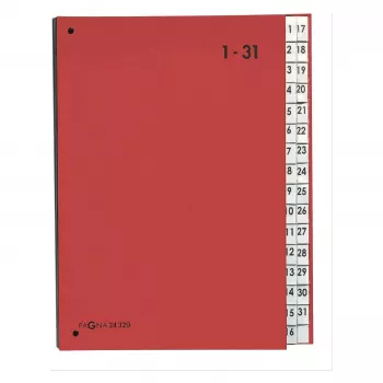 PAGNA Organisateur de bureau 32 compartiments - A4 - carton - rouge - portrait - 340 mm - 40 mm