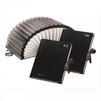 Pagna Classeur Manila A4 polypropylène noir 15 mm dos élastique capacité 250 feuilles