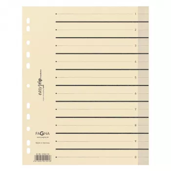 Feuilles intercalaires PAGNA A4 carton beige 100 pièces non perforées 180 g/m² 44063-09