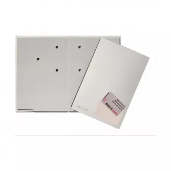 PAGNA Classeur à levier Signatur A4 gris dos 80 mm capacité 600 feuilles avec pochette porte-cartes de visite