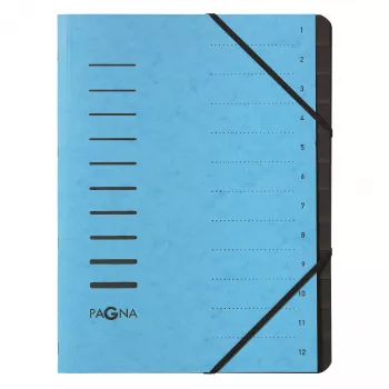 Pagna 40059-18 Classeur organisateur 12 compartiments, A4, bleu clair