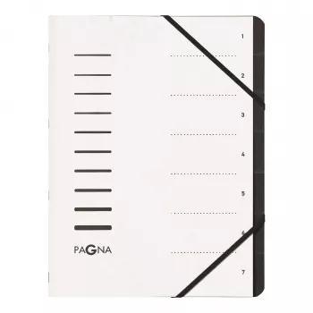 Pagna 40058-08 Classeur organisateur 7 compartiments, A4, blanc