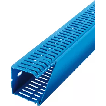 Goulotte de câblage de sécurité pour bornes LICATEC bleue RAL 5015 100x80mm 7534-1