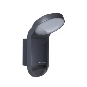 Projecteur LED extérieur ESYLUX WILMA WL 100 OP 1000 lm 4000 K IP65 graphite avec détecteur de mouvement PIR