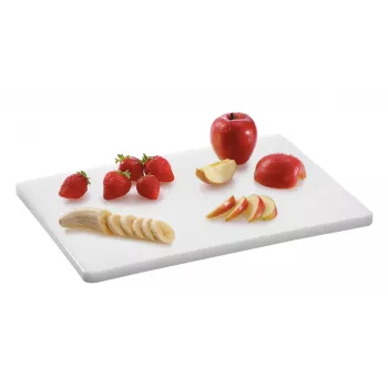 Planche à découper en polyéthylène Bartscher A120587 blanche 400x300x20 mm 1,6 kg