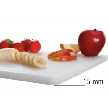 Planche à découper en polyéthylène Bartscher A120587 blanche 400x300x20 mm 1,6 kg
