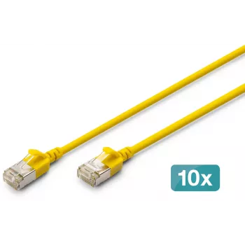 Câble patch DIGITUS CAT 6A F-FTP Slim, cuivre, LSZH, 0,5 m, gris