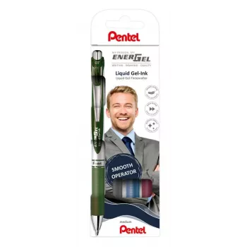 Pentel 4 EnerGel BL77 Coffret de stylos roller gel 0,35 mm couleurs assorties