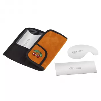 Ensemble de racloirs Kirschen 3800-01 en étui en daim, 3 pièces