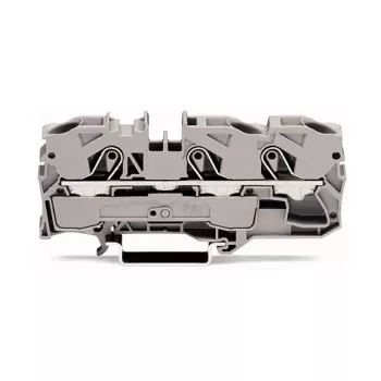 Borne de passage WAGO 2010-1301, 10 mm², 800 V, grise, montage sur rail DIN