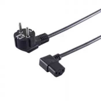 S CONN Maximum Connectivity câble d'alimentation secteur coudé 90° CEE 7/7 vers C13 1,8 m noir