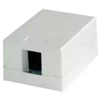 Telegärtner boîtier de prise réseau blanc alpin 1 port en saillie/encastré