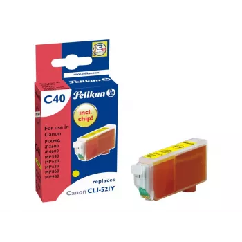 Cartouche d'encre compatible Pelikan pour Canon CLI-521Y jaune