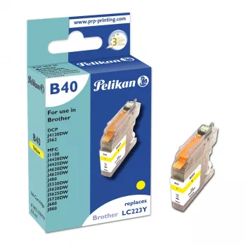 Cartouche d'encre compatible Pelikan pour Brother LC223Y jaune