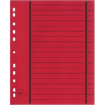 50 intercalaires WEKRE, A4, 190 g/m2, rouges (951030850IF)