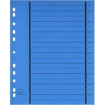 50 intercalaires WEKRE, A4, 190 g/m2, bleus (951040850IF)