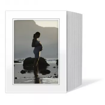 Passe-partout DAIBER 13x18 cm White/Grey Line, 125 pièces