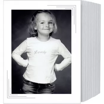 1x125 léporrellos sans fin Daiber 13x18 Chromolux blanc 20113