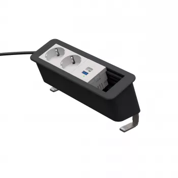 Module de charge Kindermann CP Office Desk 4-F 2x Schuko 1x USB-A/C (7550000222)