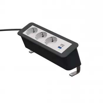 Module de bureau CP Office Desk 4 modules Kindermann 3x prise secteur 1x USB PD