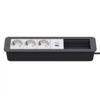 Kindermann CP Office cadre 6 voies 3x prises 1x USB PD concentrateur de connexion de bureau