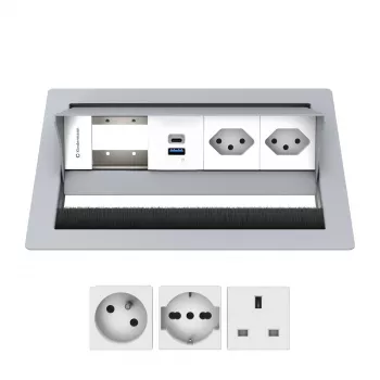 Kindermann CP Standard² 4 voies 2x Schuko/USB INT 7492IN1172