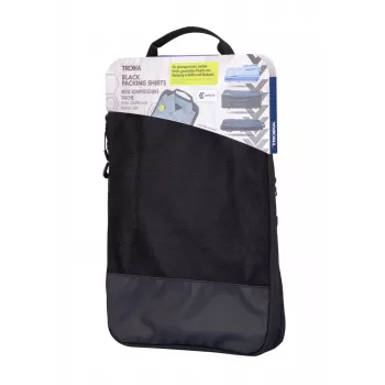 TROIKA Noir Sac de compression de voyage pour chemises (BBL71/BK)