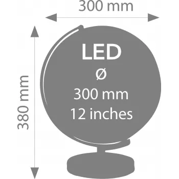 TROIKA globe STELLAR LIGHT TOUCH Antique globe de bureau lumineux (G3011T-YEAO/AB)