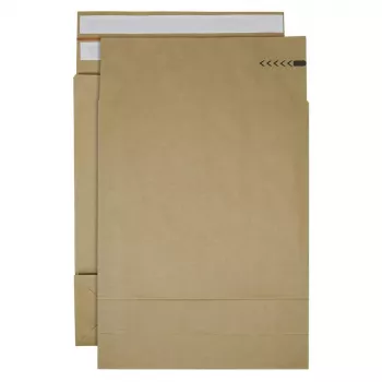 Bong Fold Shipping Envelopes e-Green approx. DIN C3 without Window Brown with 12.0 cm Fold 200 Pieces