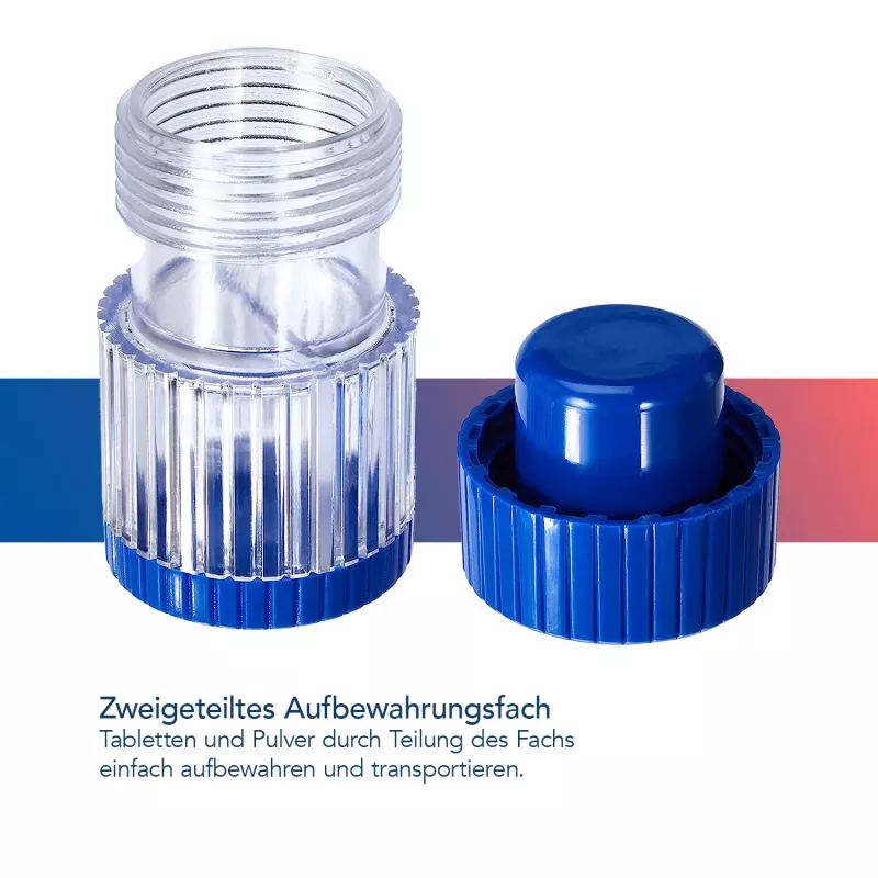 Écrase-comprimés First Aid Only bleu transparent