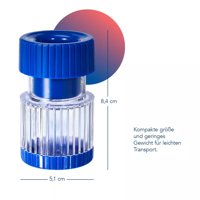 Écrase-comprimés First Aid Only bleu transparent