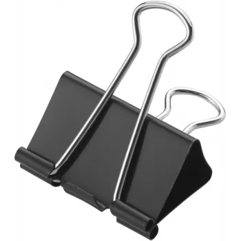 12 pinces double clip WESTCOTT noires 19 mm