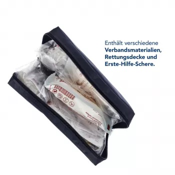 Trousse de premiers secours moto First Aid Only DIN 13167 bleue pansements variés