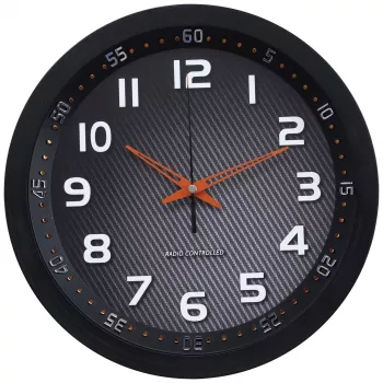 Technoline WT 8972 horloge murale - quartz - analogique - cadran blanc - cadre noir - 25,5 cm