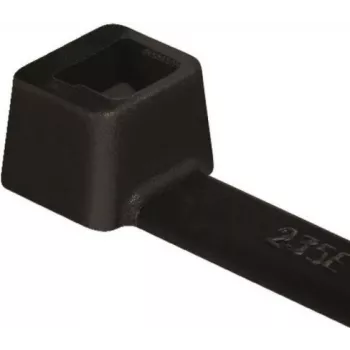 HellermannTyton T18L PA66W BK 100 collier de serrage, noir, 205 mm x 2,5 mm, lot de 100
