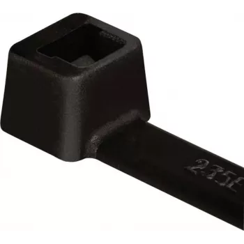 HellermannTyton T80R-W-BK-C1 collier de serrage, à crans intérieurs, série T, noir, 210 mm x 4,7 mm, 100 pièces
