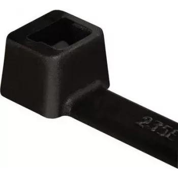 HellermannTyton T80L-W-BK-C1 collier de serrage, série T, à crans intérieurs, 390 mm x 4,7 mm, noir, lot de 100
