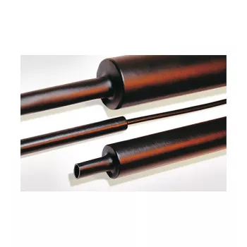 Gaine thermorétractable HellermannTyton en polyoléfine, réticulée par irradiation, 12/3 mm, noire, 1 m (TREDUX-MA47-12/3 PO-X BK 6)